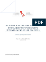 Canada - 2020 - Maid Task Force Report & Practice Guidelines For Psychologists Involved in End of Life Decisions