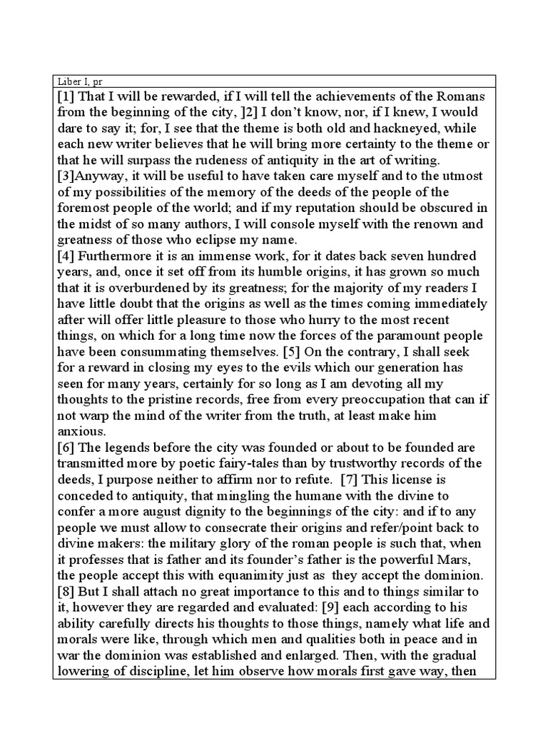 Ab Urbe Condita - Liber I | PDF | Greed