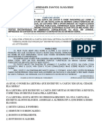 Língua Portuguesa - Aprender Juntos 31.10.2022