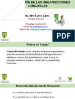 La Planeación en Las Organizaciones Comunales