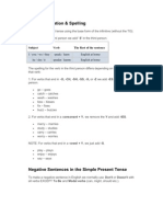 Verb Conjugation Simple Present