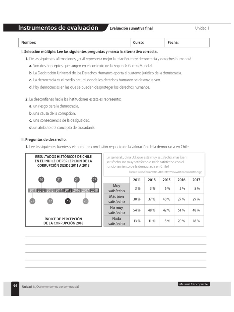 Evaluación de la Democracia en Chile | PDF | Democracia | Ideologías ...