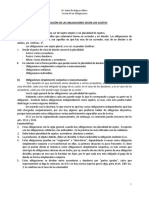 Apuntes de Clasificación de Las Obligaciones Según Los Sujetos