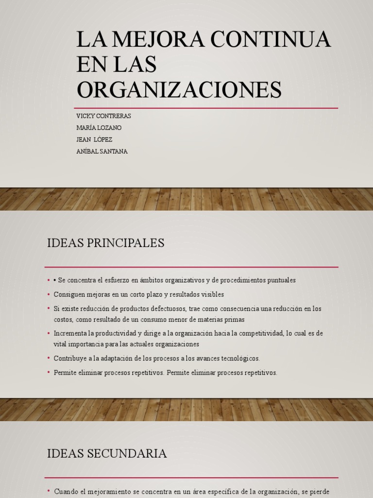 Mejora Continua | PDF