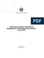 National Strategy For Solid Waste Management in The Palestinian Territory 2010-2014