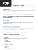 Cypress Tutorial