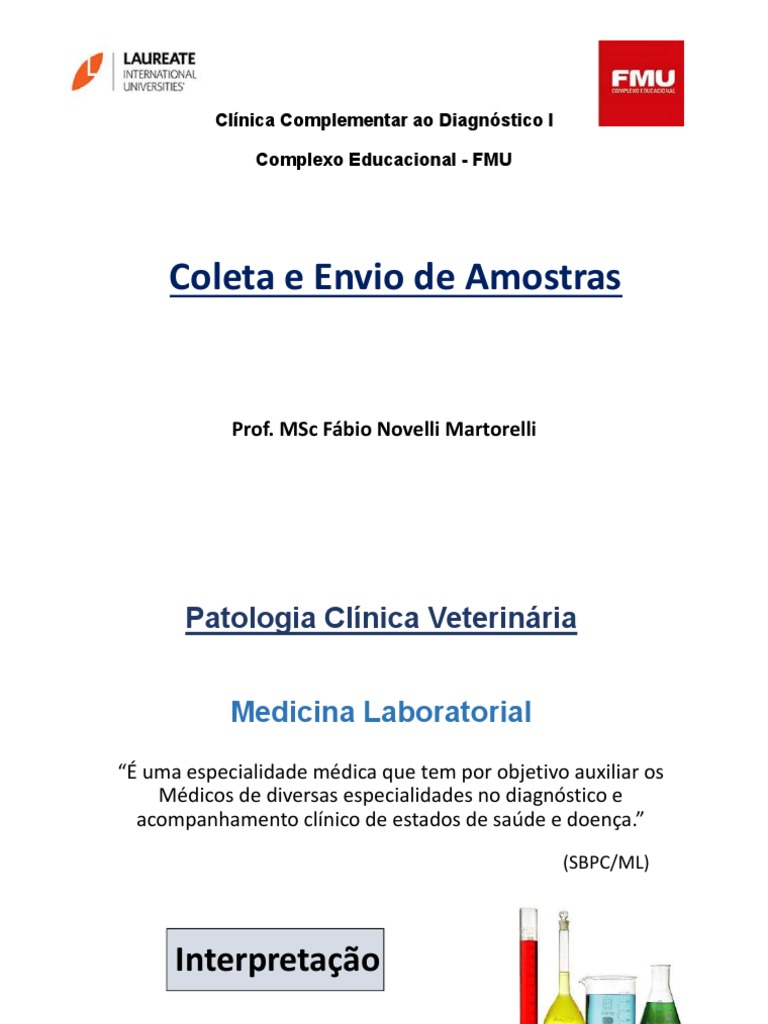1 - Coleta e Envio de Amostras - Diag I - Aluno | PDF | Patologia ...