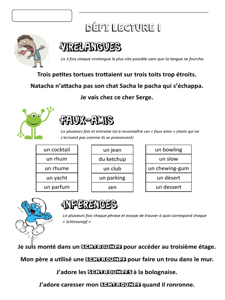 Fichier Défis Lecture CE2 | PDF