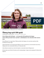 Öberg Tog Nytt SM-guld - SVT Sport