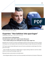 Experten: "Hon Behöver Inte Sparringen" - SVT Sport