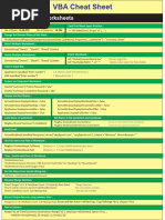 AutomateExcel VBA Cheatsheet | PDF