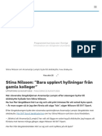 Stina Nilsson: "Bara Upplevt Hyllningar Från Gamla Kolleger" - SVT Sport