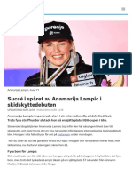 Succé I Spåret Av Anamarija Lampic I Skidskyttedebuten - SVT Sport
