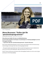 Mona Brorsson: "Kallar Det För 'Pensionärsprogrammet'" - SVT Sport