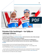 Petades Från Landslaget - Tar Hjälp Av Johaugs Tränare - SVT Sport