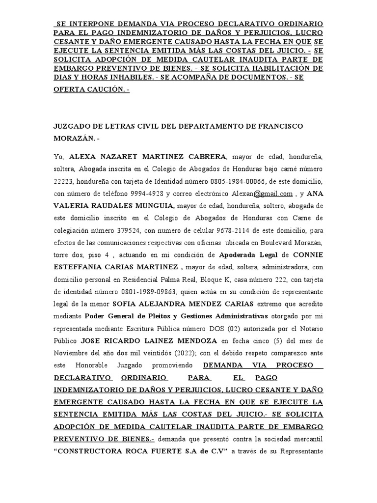 Demanda Civil | PDF | Mandato | Apartamento