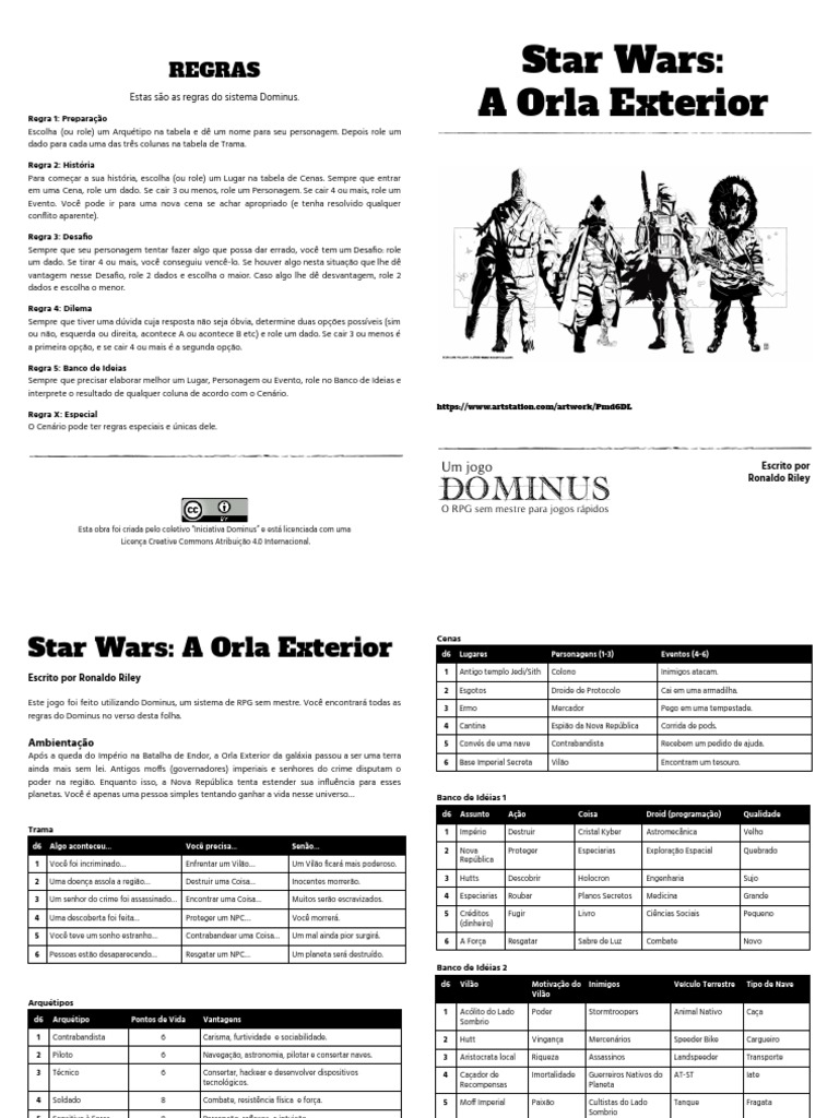 Regras de RPG: Dominus Star Wars | PDF | Star Wars