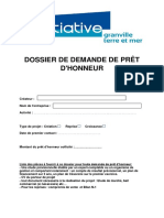 Dossier de Demande de Pret D Honneur