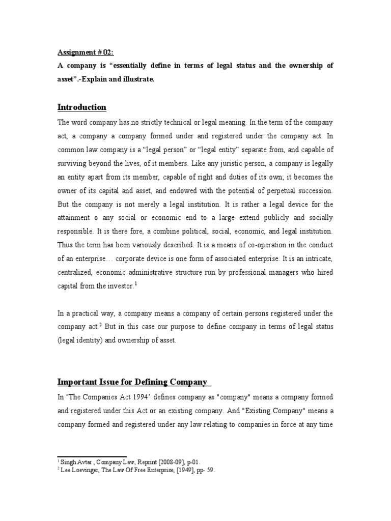 Defining Company Bangladesh Law PDF Ownership Companies