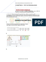 Examen Psicométrico - Test de Personalidad - Rtas.