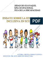 Ensayo Educacion Inclusiva en El Ecuador