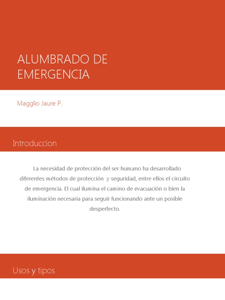 Alumbrado de Emergencia PDF Encendiendo Emergencia