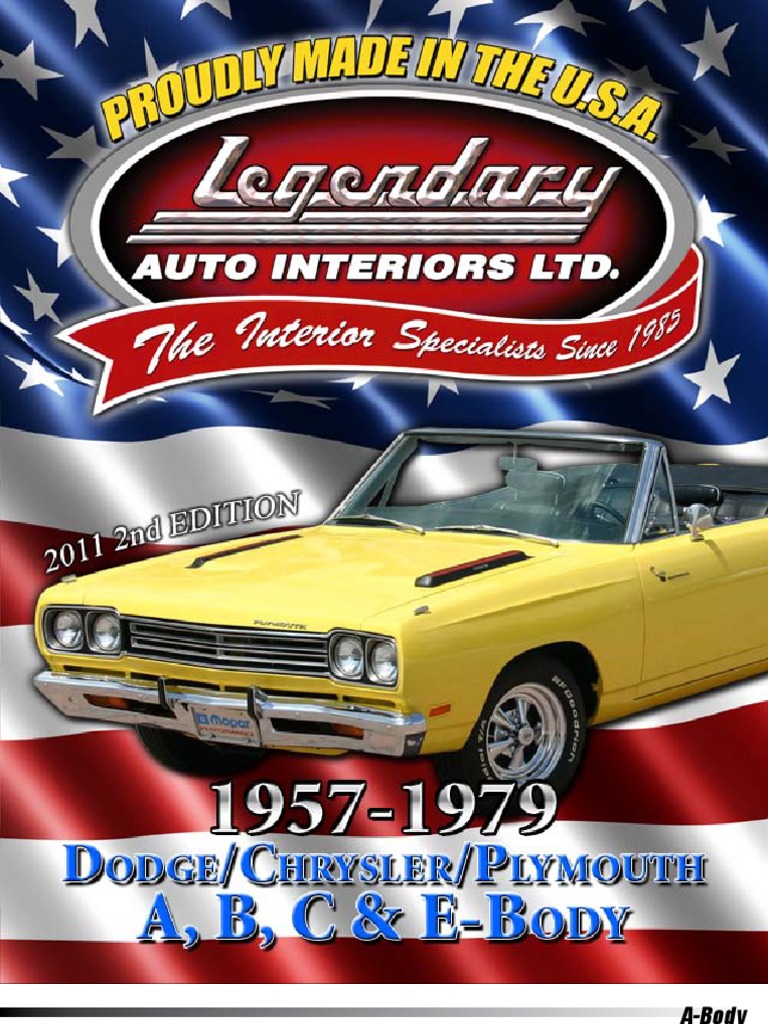 Legendary Auto Interiors Chrysler Catalog Rear Wheel Drive