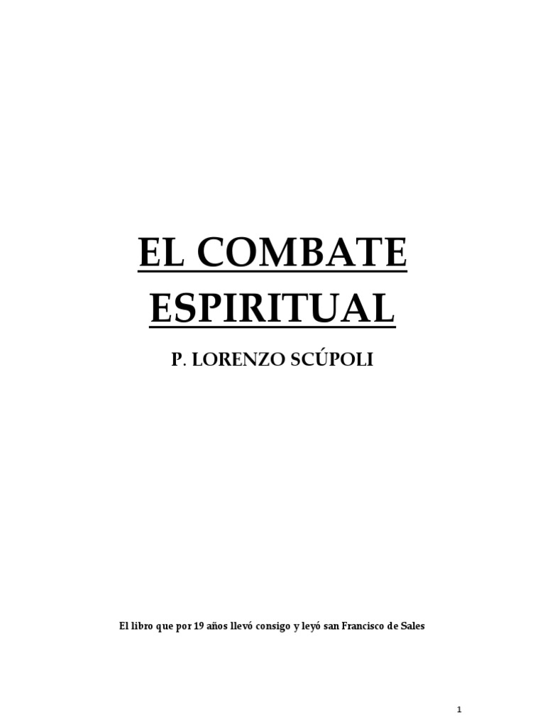 El Combate Espiritual PDF Amor espíritu Santo