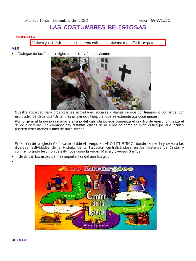 EL CALENDARIO LITÚRGICO | Aprendiendo Religión en el Colegio Mirabal, image size:768x1024