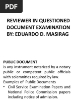 Reviewer in Questioned Document Examination