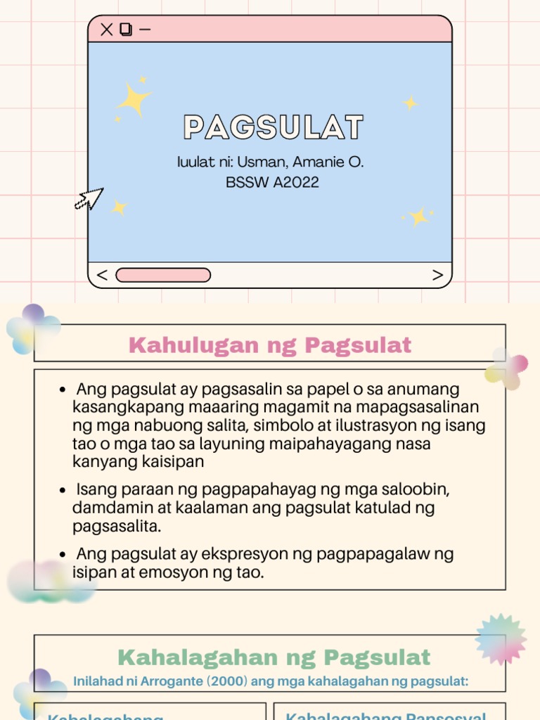 Pagsulat Report PDF