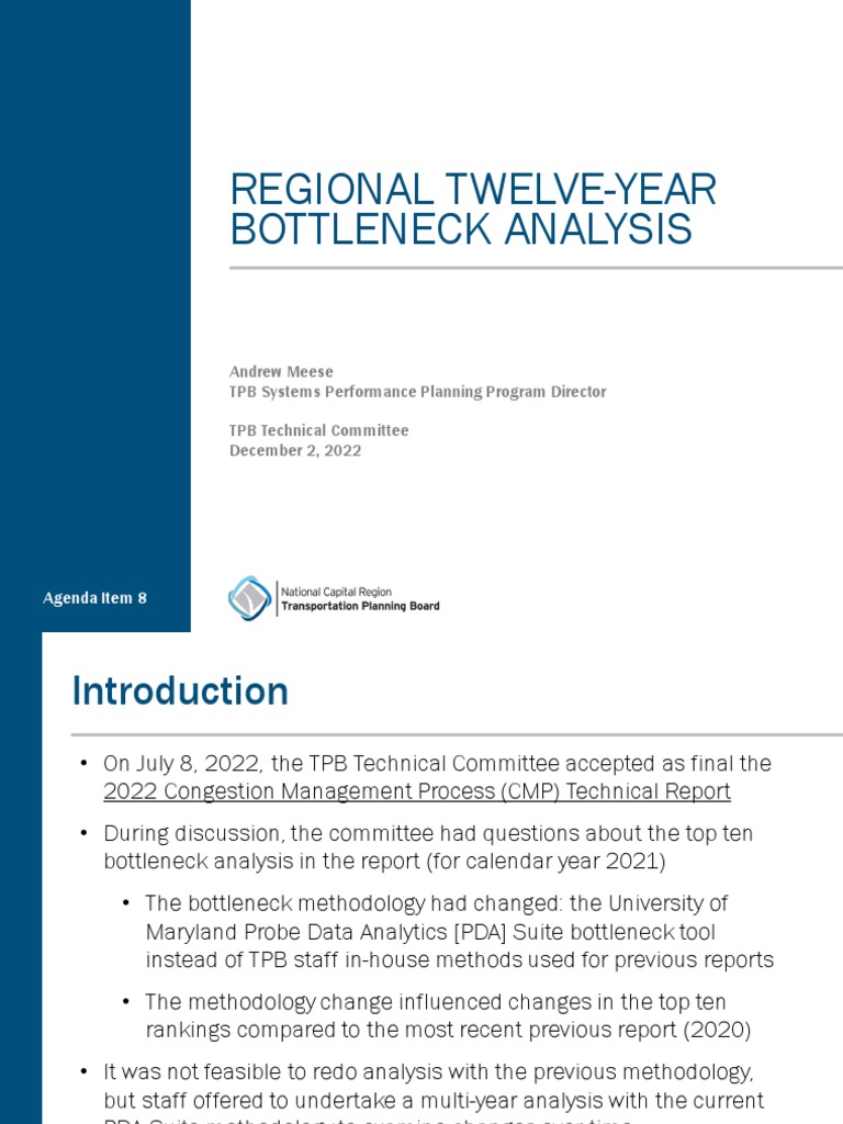 Bottleneck Analysis Presentation Download Free Pdf Transport