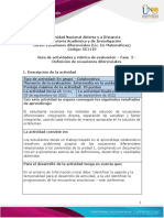 Guía de actividades y Rúbrica de evaluación - Unidad 1 - Fase 2 - Definición de ecuaciones diferenciales