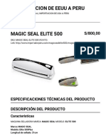 Magic Seal Elite 500 - Importacion de Eeuu A Peru