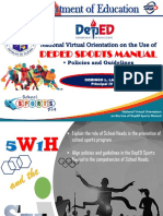 DepEd Sports Manual Orientation