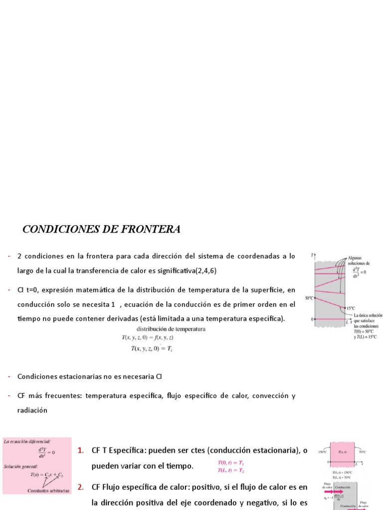 Condiciones de Frontera | PDF | Conduccion termica | Transferencia de calor