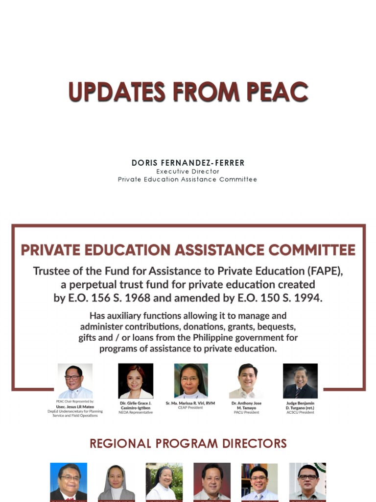 PEAC Program Updates & Insights | PDF | Schools