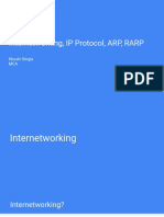 Internetworking, IP Protocol, ARP, RARP