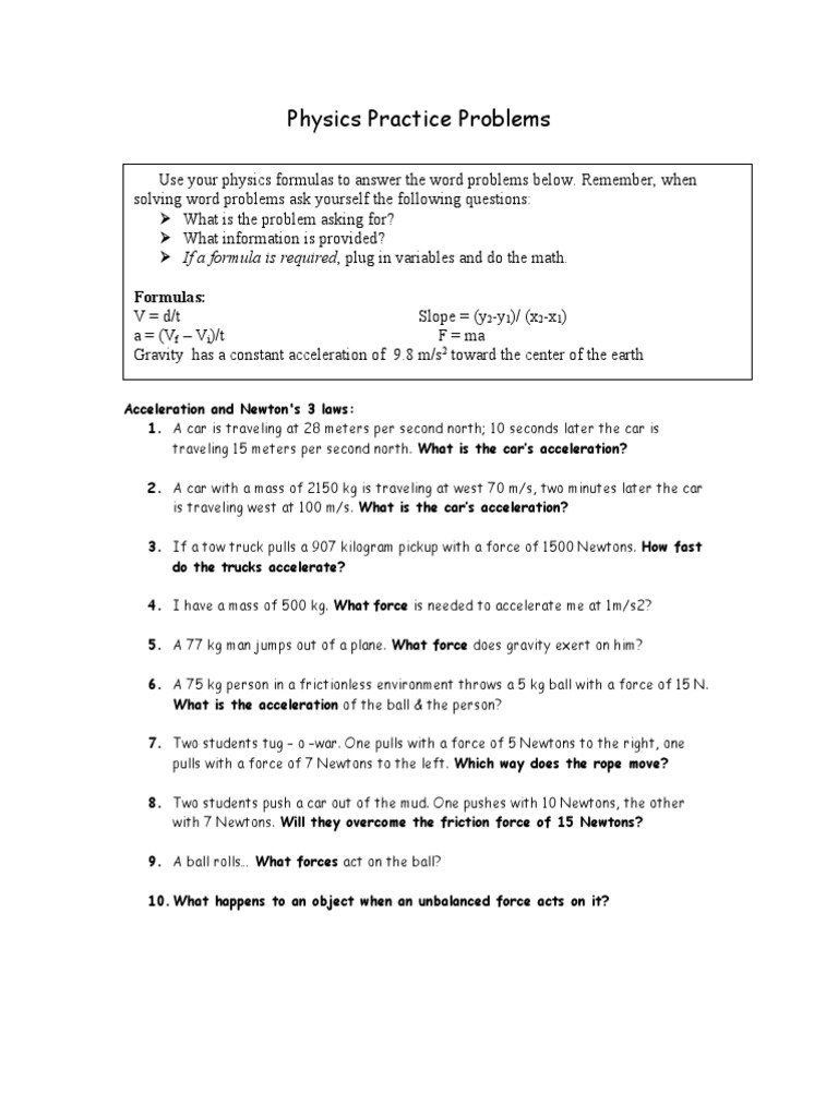 practice-problems-newton-s-3-laws-2014-pdf-force-acceleration