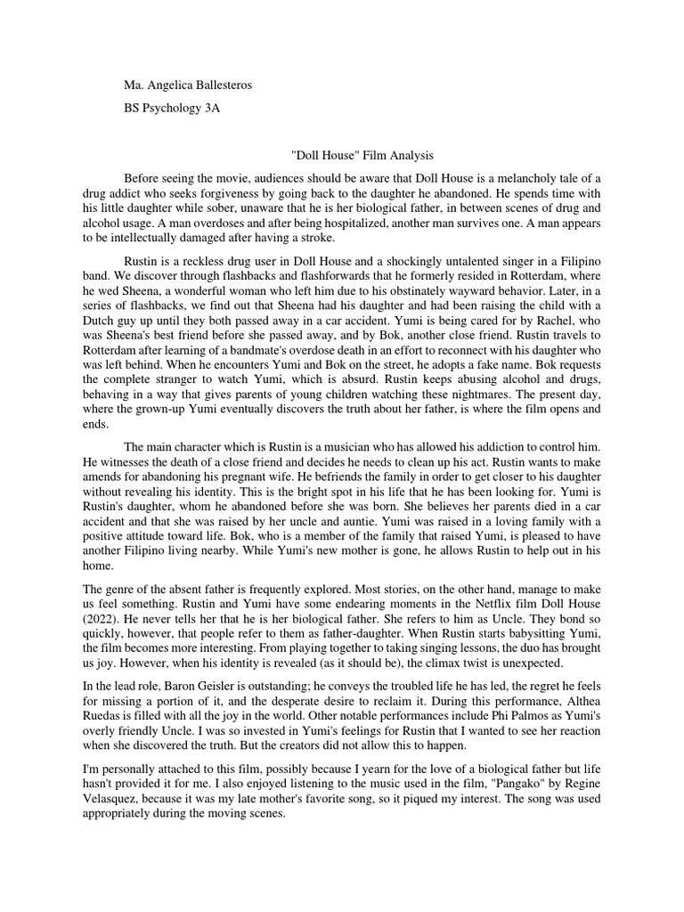 Doll House Film Analysis PDF