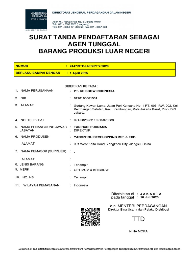 STP Keagenan PT. Krisbow Indonesia | PDF | Bisnis