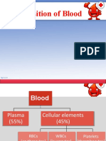 Composition of Blood Cells and Plasma