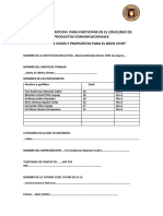 Ficha de Inscripcion para El Desarrollo Del Concurso Sobre Productos Comunicacionales