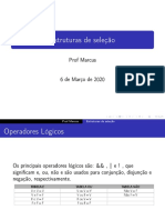 Aula 4 - Estruturas de Selecao