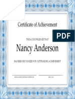 Certificate of Achievement 3