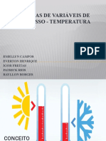 MEDIDAS DE VARIÁVEIS DE PROCESSO - TEMPERATURA