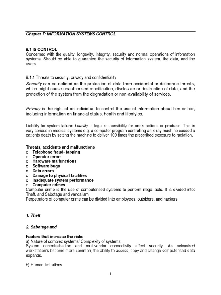 MIS Chapter 7 | PDF | Computer Security | Security