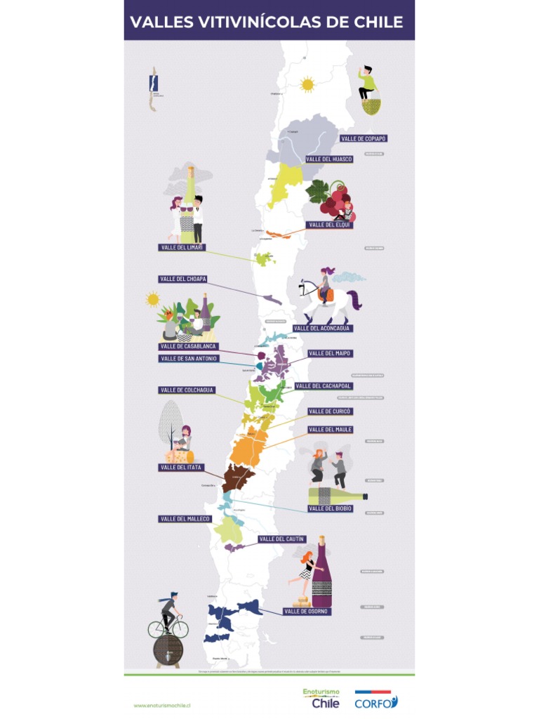Mapa Valles Vitivinícolas de Chile Web | PDF