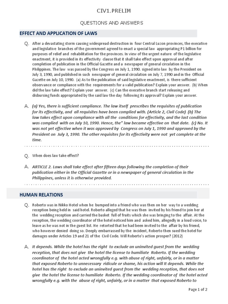 RPT 1 CIVIL | PDF | Justice | Crime & Violence