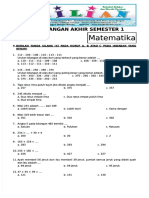 PDF Soal Uas Matematika Kelas 2 SD Semester 1 Ganjil Dan Kunci Jawaban Wwwbimbelbriliancom - Compress